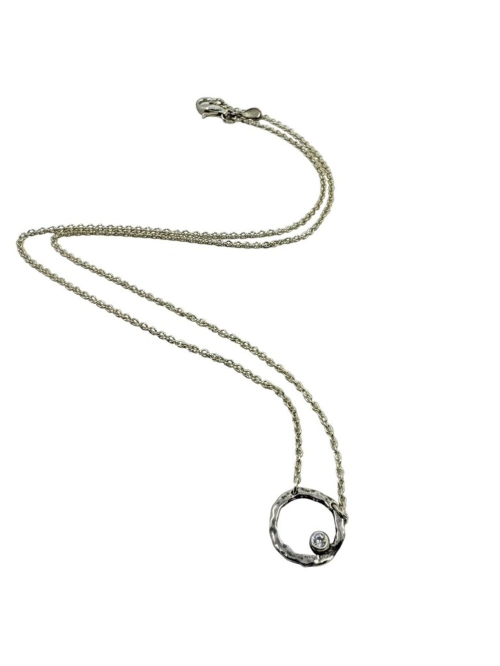 Silpada Necklace Sterling Silver Orbiting Moon Pendant N2290 16 Inch